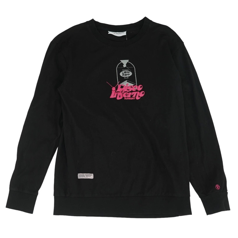 Low Key Industries Disco Inferno Tonight Club Graphic Print Long Sleeve Shirt. M